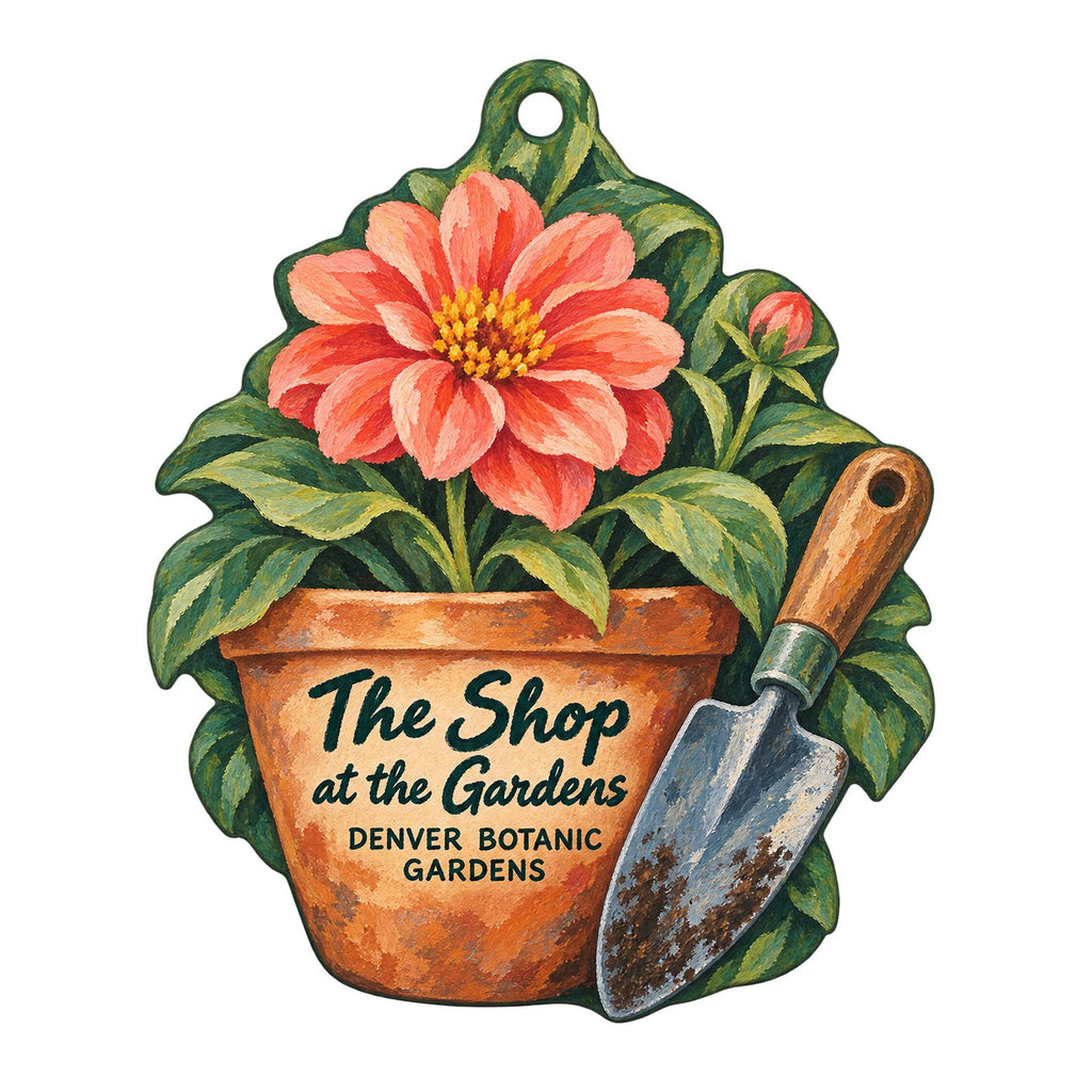 The Shop at the Gardens Logo custom wood ornament OC263 on white
