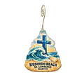 St. Lawrence Martyr Catholic Church Gift Shop — Local inspiration custom wood ornament OC2643, photographic gold spiral hook