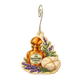 The Olfactory Company — Store identity custom wood ornament OC2647, photographic gold spiral hook