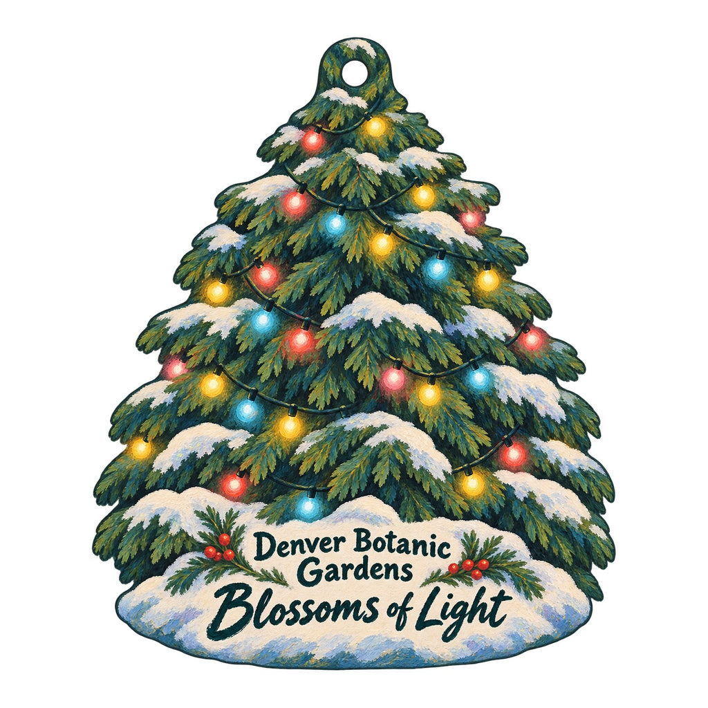 The Shop at the Gardens Christmas custom wood ornament OC264 on white