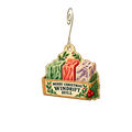 Windrift Hill — Christmas custom wood ornament OC2654, photographic gold spiral hook