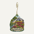 The Shop at the Gardens Town Icon custom wood ornament OC265 hanging on hook