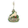 The Peaceable Kingdom — Christmas custom wood ornament OC2672, photographic gold spiral hook