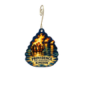 The Peaceable Kingdom — Local inspiration custom wood ornament OC2673, photographic gold spiral hook