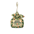 The Greener Home — Christmas custom wood ornament OC2684, photographic gold spiral hook