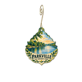 The Greener Home — Local inspiration custom wood ornament OC2685, photographic gold spiral hook