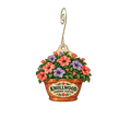 Knollwood Garden Center — Store identity custom wood ornament OC2689, photographic gold spiral hook