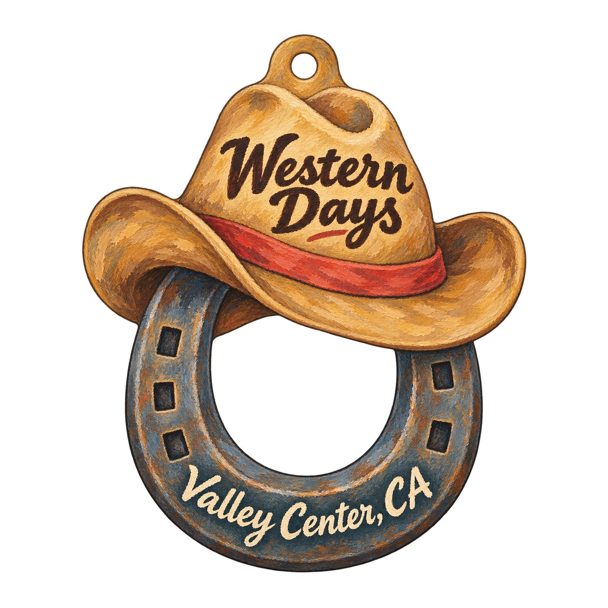 Farmer's Daughter Boutique at Bates Nut Farm Town Icon custom wood ornament OC268 on white