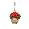 Knollwood Garden Center — Christmas custom wood ornament OC2690, photographic gold spiral hook