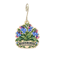 Knollwood Garden Center — Local inspiration custom wood ornament OC2691, photographic gold spiral hook