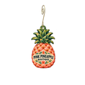 The Pink Pineapple Boutique - Pensacola — Store identity custom wood ornament OC2695, photographic gold spiral hook