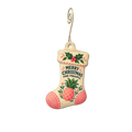 The Pink Pineapple Boutique - Pensacola — Christmas custom wood ornament OC2696, photographic gold spiral hook