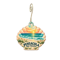 The Pink Pineapple Boutique - Pensacola — Local inspiration custom wood ornament OC2697, photographic gold spiral hook