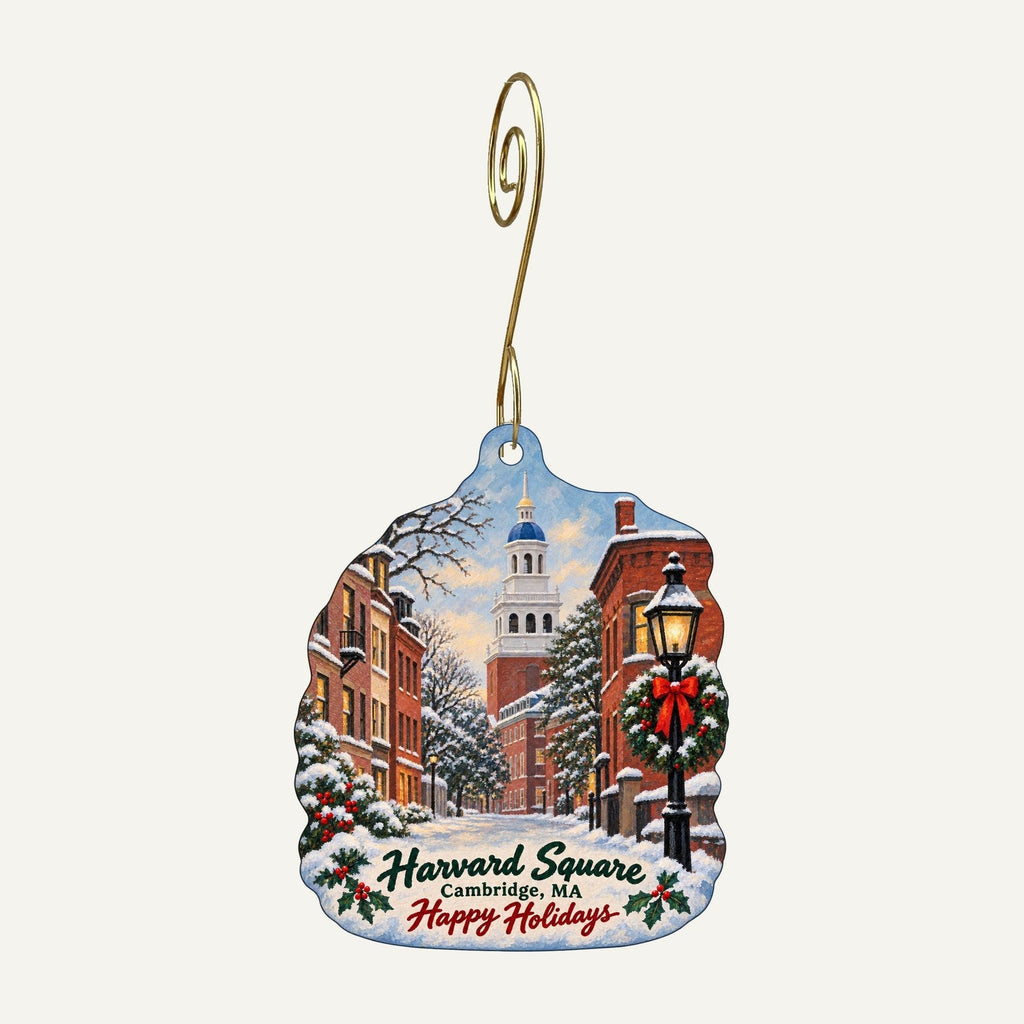 Zinnia Christmas custom wood ornament OC270 hanging on hook