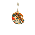 James Michener Art Museum — Store identity custom wood ornament OC2713, photographic gold spiral hook