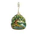 James Michener Art Museum — Local inspiration custom wood ornament OC2715, photographic gold spiral hook