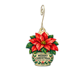 Roses Are Red Florist — Christmas custom wood ornament OC2723, photographic gold spiral hook
