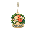 Roses Are Red Florist — Local inspiration custom wood ornament OC2724, photographic gold spiral hook