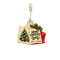Postal Connections — Christmas custom wood ornament OC2726, photographic gold spiral hook