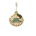 Royal Jewelers — Christmas custom wood ornament OC2729, photographic gold spiral hook