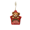 Abracadabra — Christmas custom wood ornament OC2732, photographic gold spiral hook