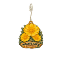 Mojave Gold Boutique — Store identity custom wood ornament OC2743, photographic gold spiral hook