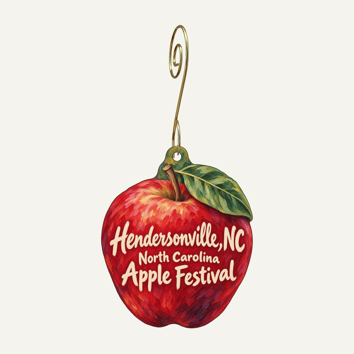 Hendersonville Community Co-op Town Icon custom wood ornament OC274 hanging on hook