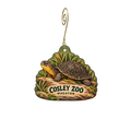 Cosley Zoo (Wheaton Park District) — Local inspiration custom wood ornament OC2751, photographic gold spiral hook