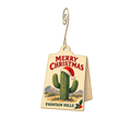 Cards of Fountain Hills — Christmas custom wood ornament OC2753, photographic gold spiral hook
