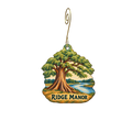 Harmony in Design — Local inspiration custom wood ornament OC2757, photographic gold spiral hook