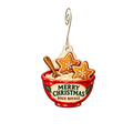 Roux Royale — Christmas custom wood ornament OC2759, photographic gold spiral hook