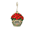Easley Designs — Christmas custom wood ornament OC2762, photographic gold spiral hook