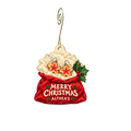 Althea's Imaginarium — Christmas custom wood ornament OC2765, photographic gold spiral hook