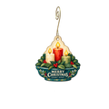 The Cosmic Depot — Christmas custom wood ornament OC2768, photographic gold spiral hook