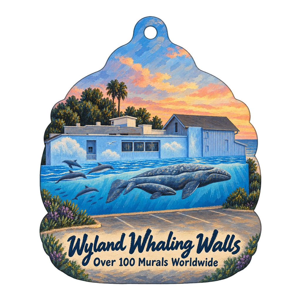 Wyland Foundation Town Icon custom wood ornament OC277 on white
