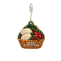 Nash Nails Mrg — Christmas custom wood ornament OC2780, photographic gold spiral hook