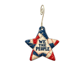 We The People Trump Store & More — Store identity custom wood ornament OC2782, photographic gold spiral hook