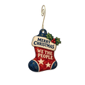 We The People Trump Store & More — Christmas custom wood ornament OC2783, photographic gold spiral hook