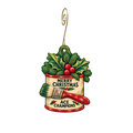 Ace Hardware of Champions — Christmas custom wood ornament OC2789, photographic gold spiral hook