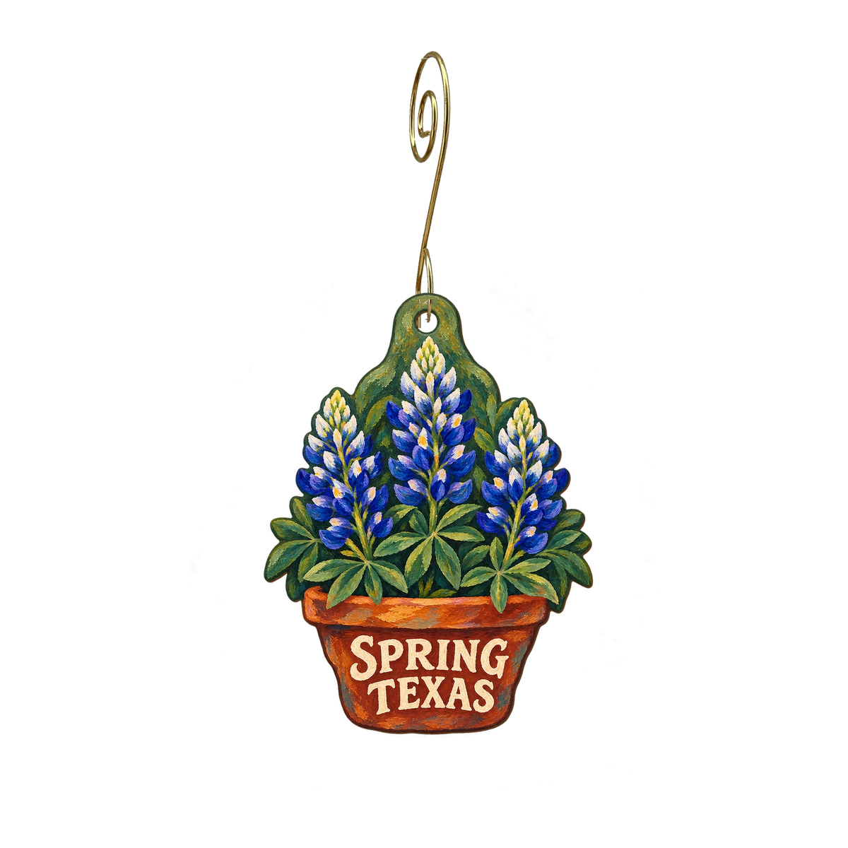 Ace Hardware of Champions — Local inspiration custom wood ornament OC2790, photographic gold spiral hook