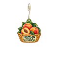 Hamlin Hills Farm — Store identity custom wood ornament OC2794, photographic gold spiral hook