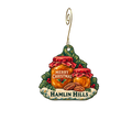 Hamlin Hills Farm — Christmas custom wood ornament OC2795, photographic gold spiral hook