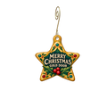 Gold Door — Christmas custom wood ornament OC2798, photographic gold spiral hook