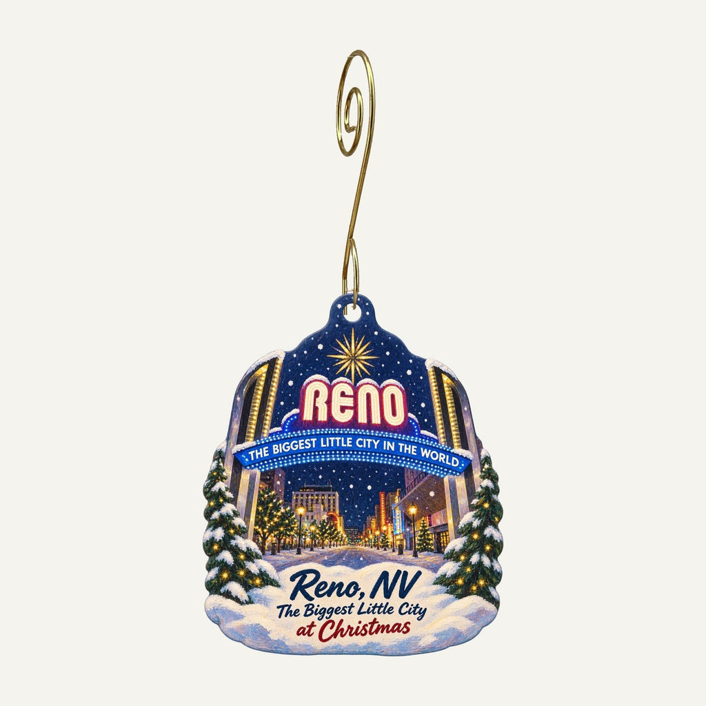 Grand Sierra Resort Christmas custom wood ornament OC279 hanging on hook