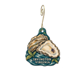 Red Fish Gallery — Local inspiration custom wood ornament OC2811, photographic gold spiral hook