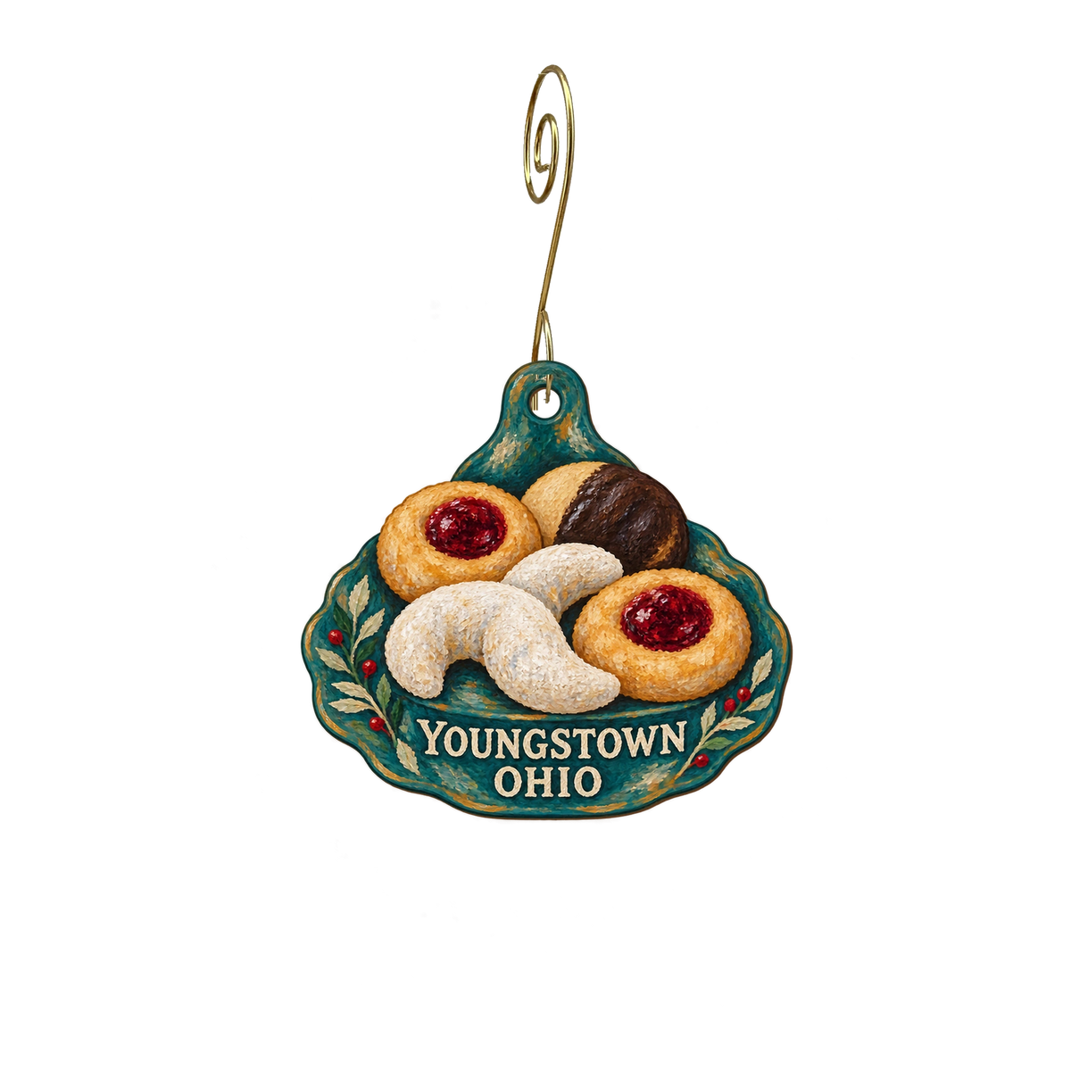 The Butler Institute of American Art — Local inspiration custom wood ornament OC2814, photographic gold spiral hook