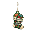 Illusive Comics & Games — Christmas custom wood ornament OC2816, photographic gold spiral hook