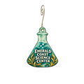 Emerald Coast Science Center — Store identity custom wood ornament OC2818, photographic gold spiral hook