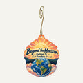 Beyond the Horizon Logo custom wood ornament OC281 hanging on hook