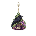The Raven's Wing Magical Co-op — Store identity custom wood ornament OC2821, photographic gold spiral hook